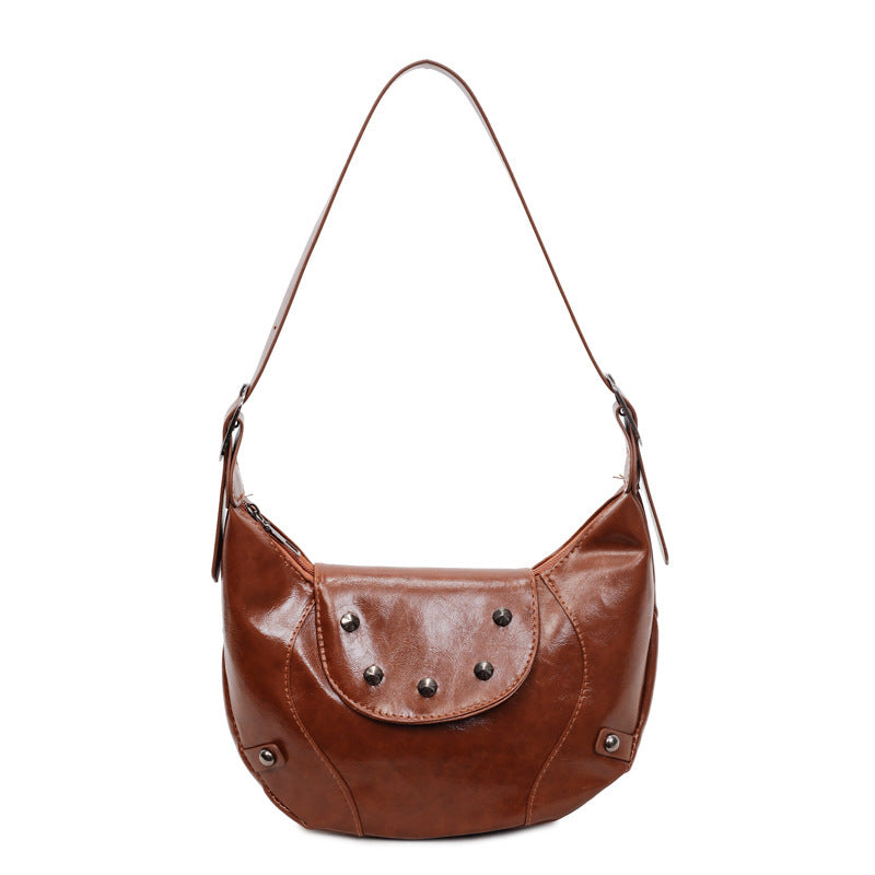 Stylish Leather Hobo Bag Bowlift