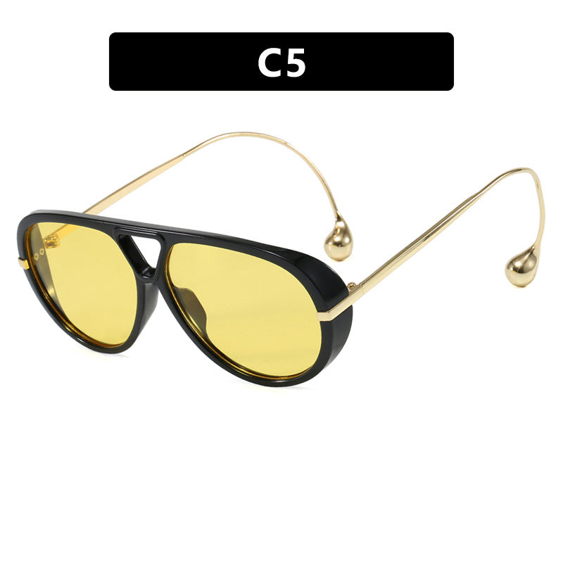 Women's stylish pilot sunglasses with luxurious metal frame Bowlift