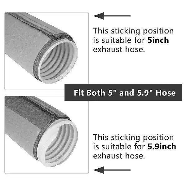 Unisex one size insulated flexible exhaust pipe sleeve with Velcro safety strap for portable air conditioners and dryers Bowlift