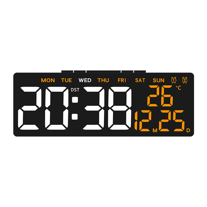 Digital Multi-Function Alarm Clock with Temperature and Day of the Week Display Bowlift
