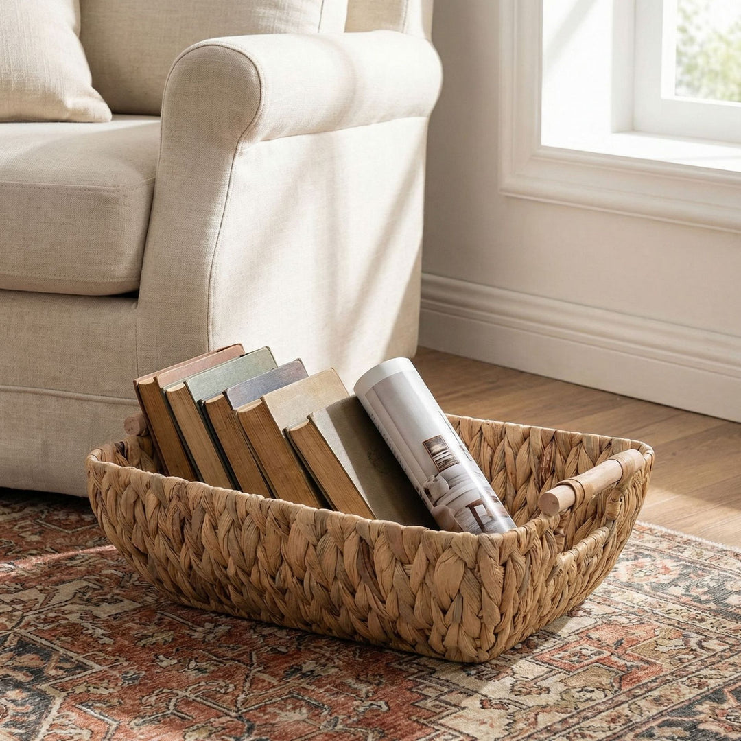 Decorative storage basket made of natural materials Bowlift