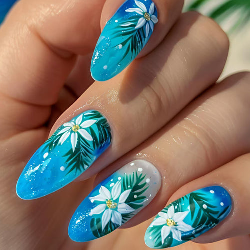 Tropical Floral Nail Art Bowlift