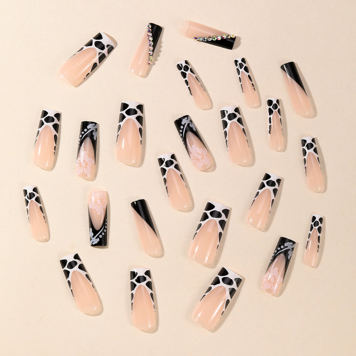 Artistic Long Acrylic Nail Set Bowlift