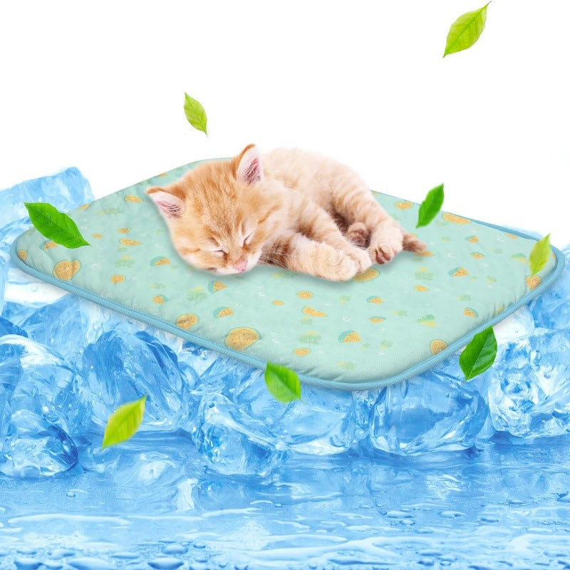 Unisex nan self-cooling pet cooling mat with pressure-activated gel core and non-slip bottom Bowlift