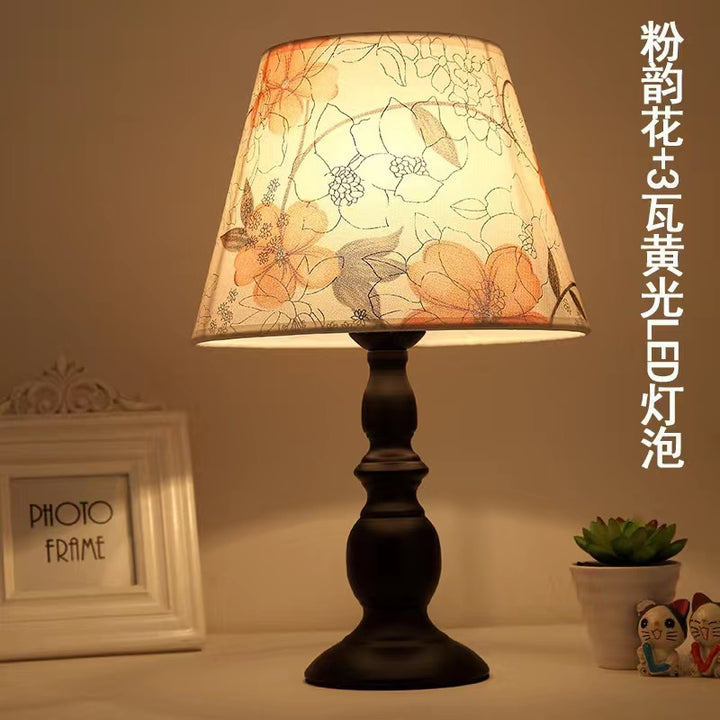Modern Floral Print Table Lamp