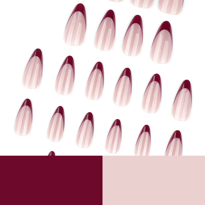 Artificial stiletto nails with sparkling tips Bowlift
