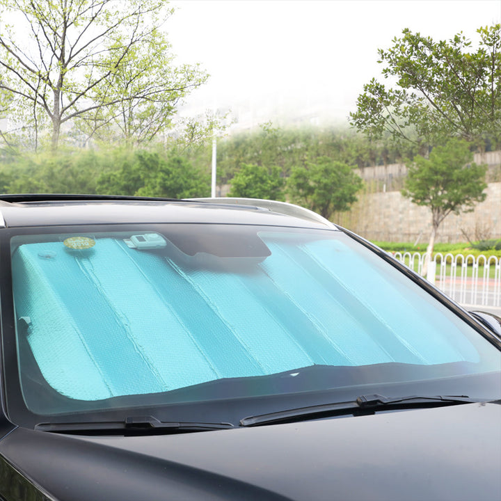 Unisex nan foldable car sunshade with reflective thermal insulation Bowlift