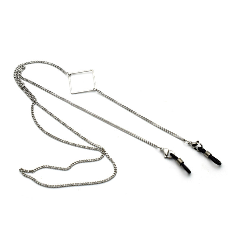 Stylish Geometric Chain Eyewear Holder Bowlift