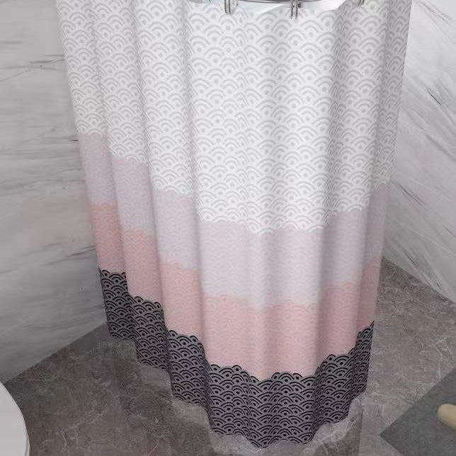 Modern Abstract Printed Shower Curtain Bowlift
