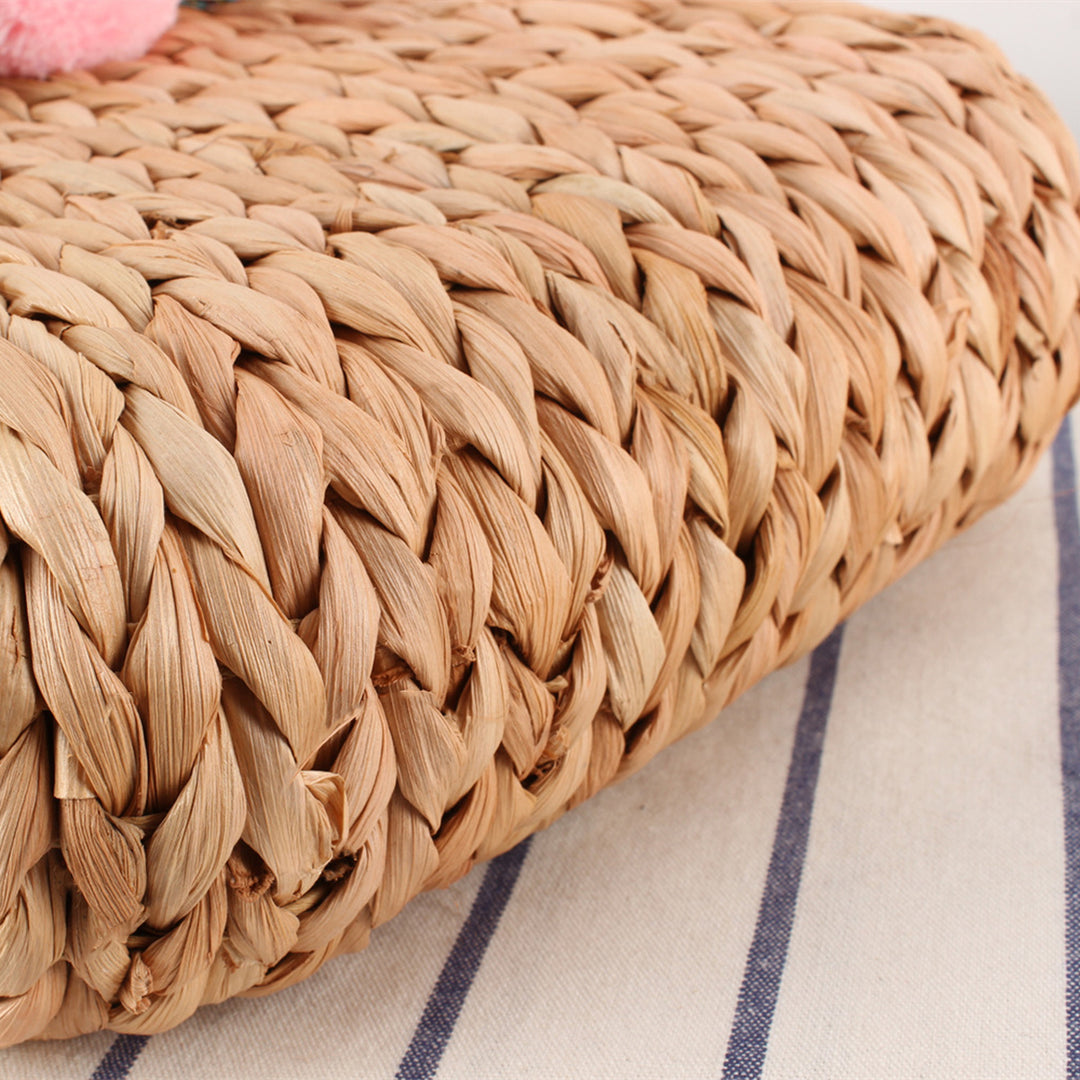 Beach bag with colorful pom poms Bowlift