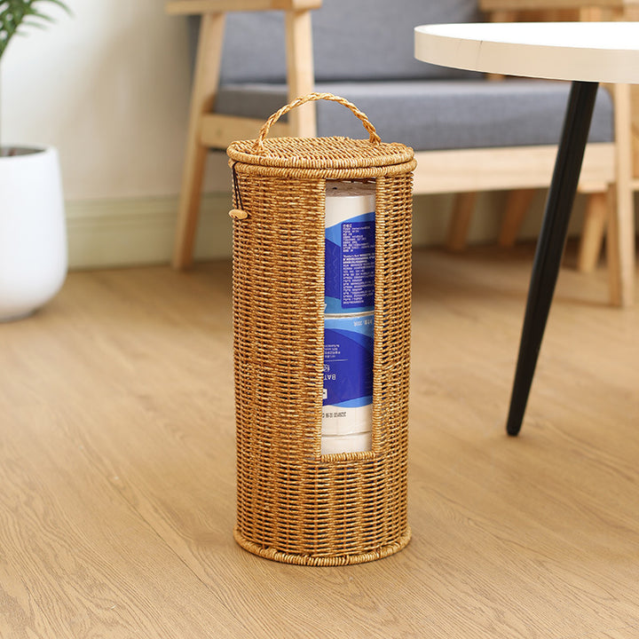 Decorative Woven Storage Cylinder Bowlift