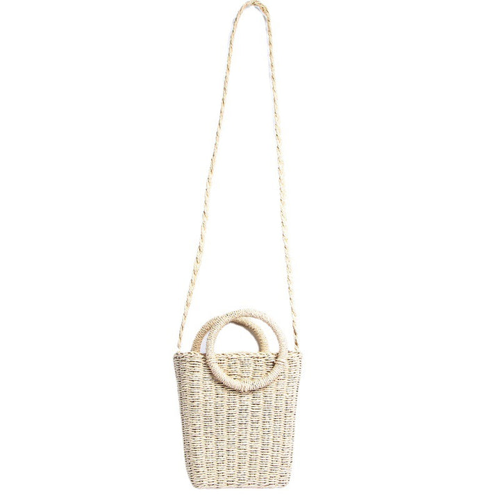 Handmade wicker bag with round handles Bowlift