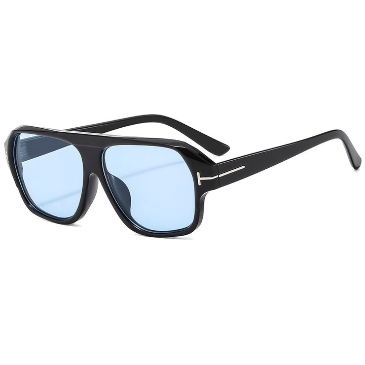Women's fashionable sunglasses with distinctive geometry and brown lenses Bowlift