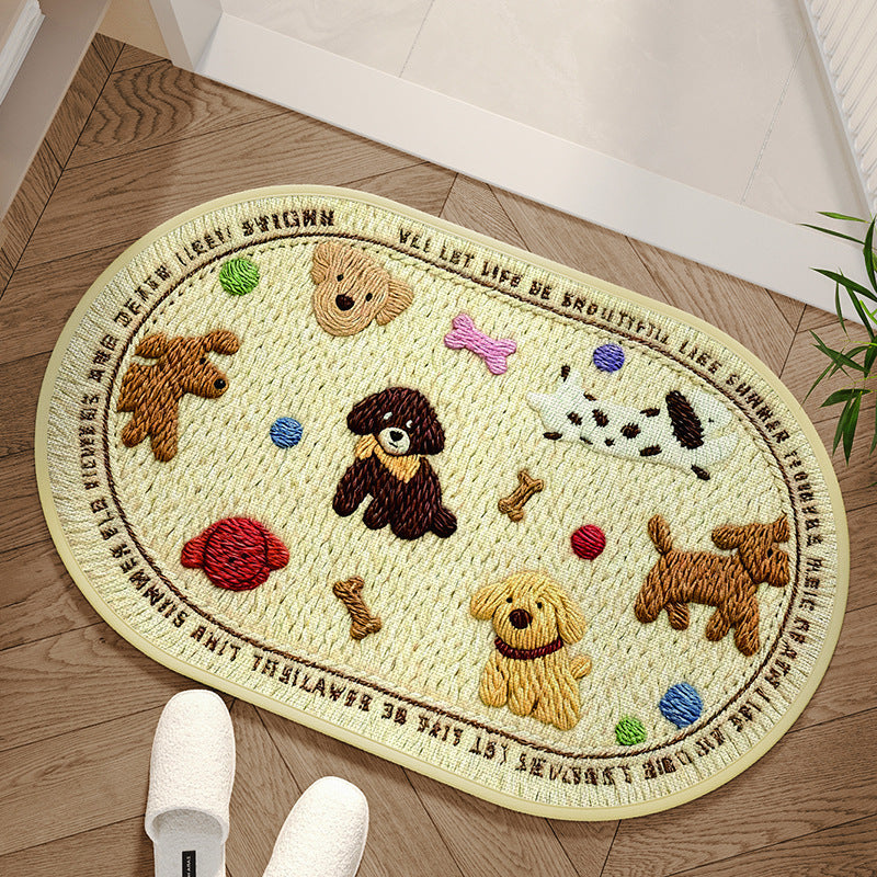 Cartoon Dog-Shaped Bath Mat