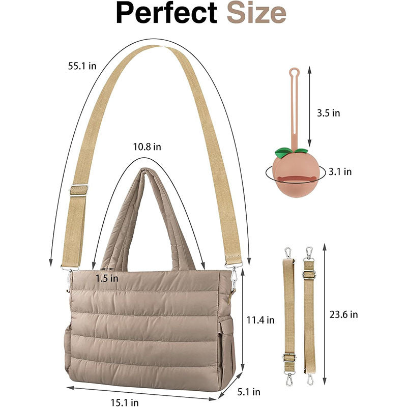 Padded shoulder bag with detachable shoulder strap Bowlift