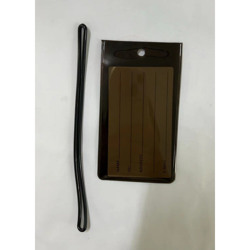 Silicone Luggage ID Tag with Writable Info Panel and Flexible Loop Strap Bowlift