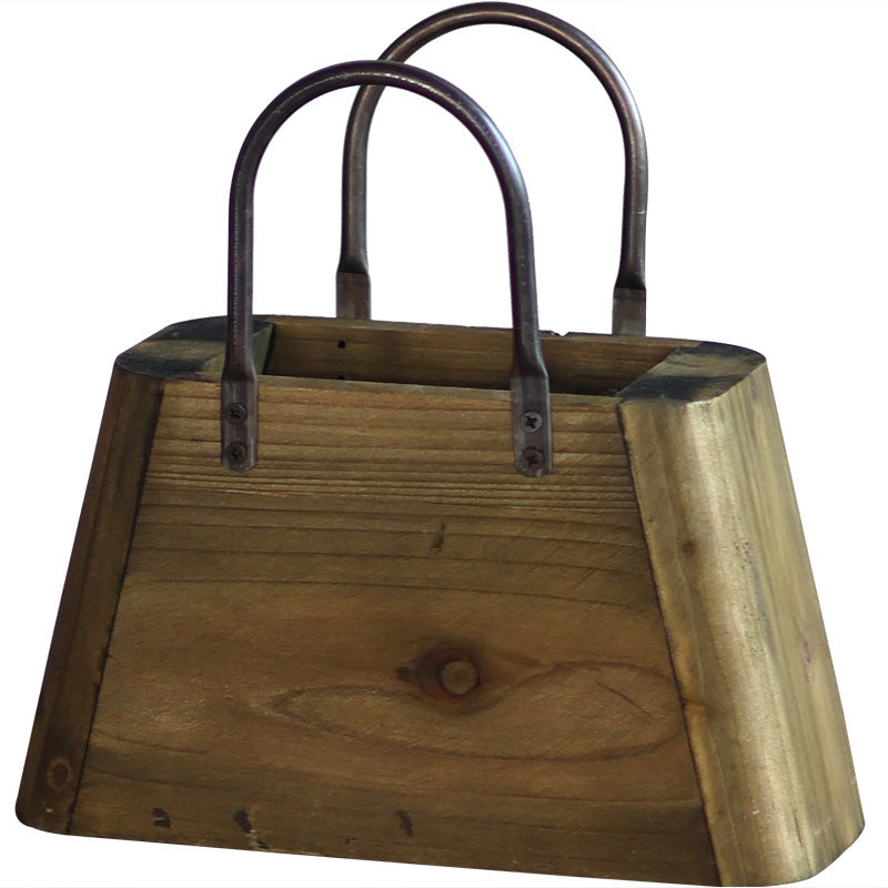 Wooden container with handles Bowlift