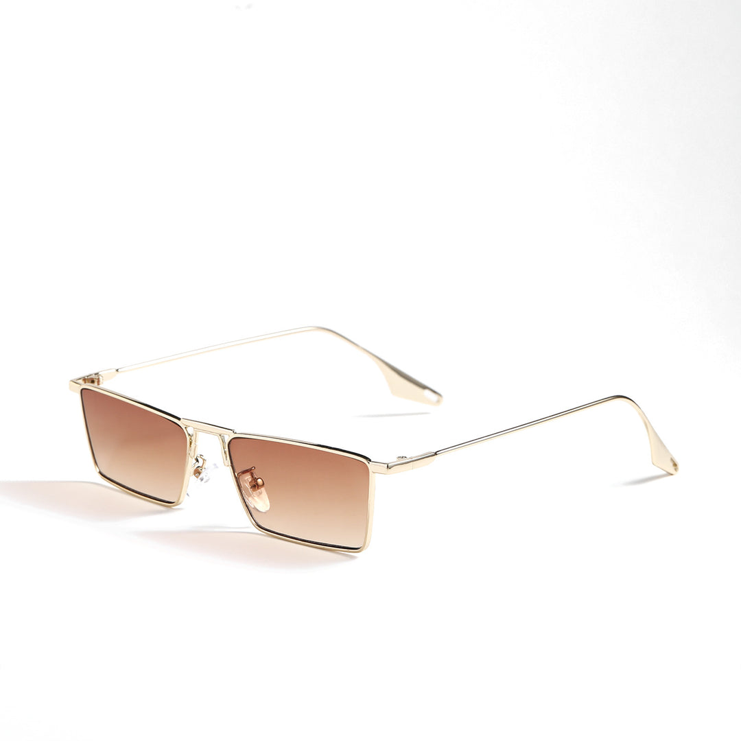 Ladies elegant geometric sunglasses with stylish metal frame Bowlift