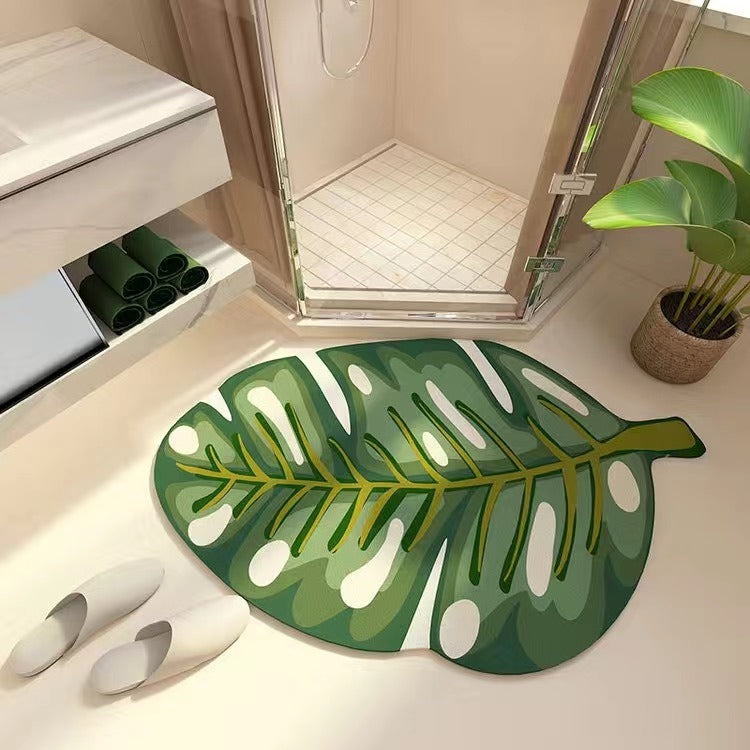 Leaf-Shaped Bath Mat