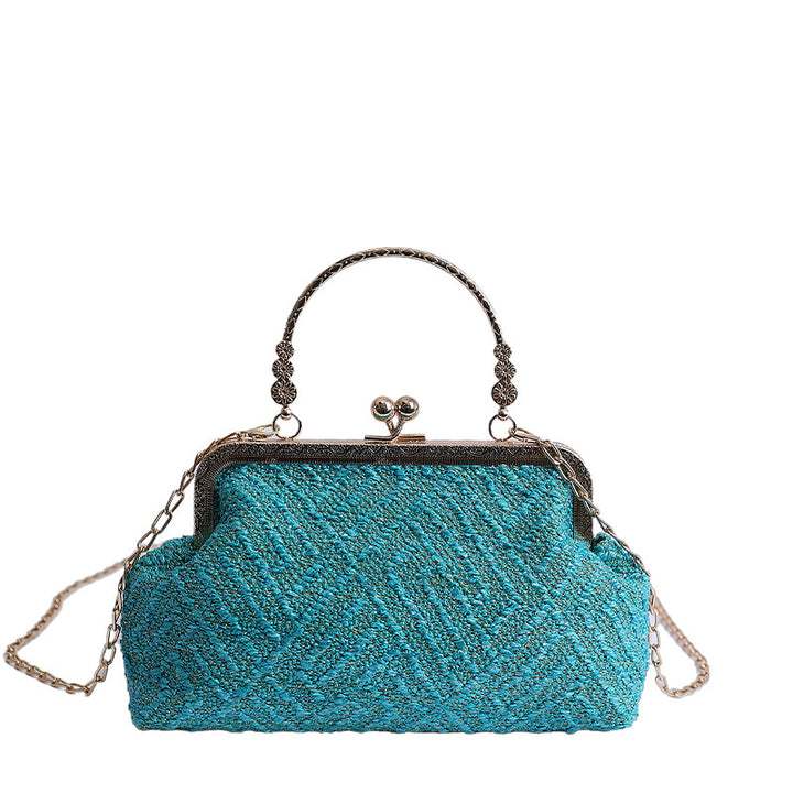 Vintage-Inspired Textured Crossbody Bag Bowlift