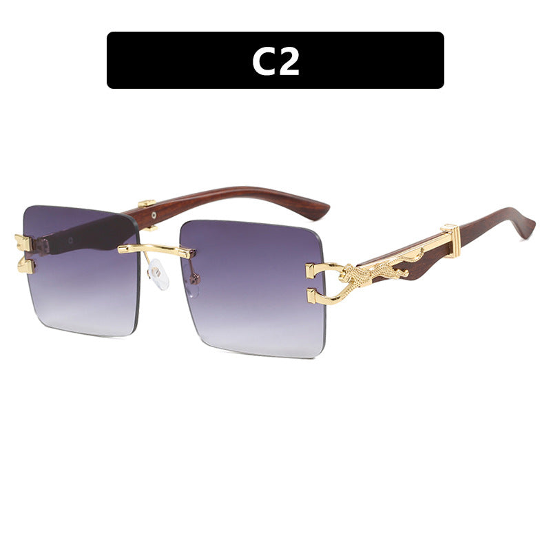 Ladies elegant square sunglasses with high-quality wooden frame Bowlift