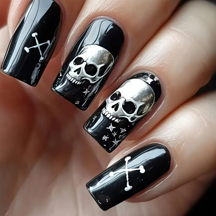 Gothic Skull Nail Art Bowlift