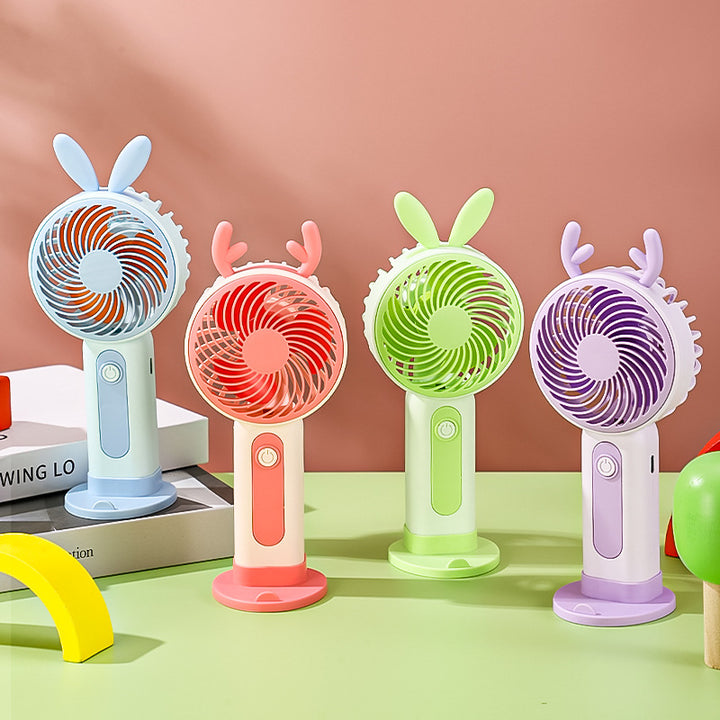 Cute Animal-Themed Portable Fan Bowlift