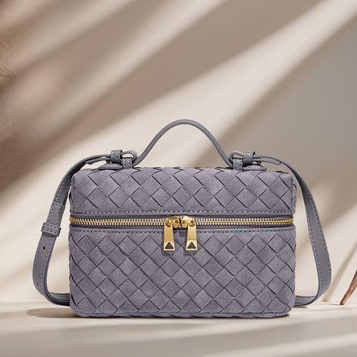 Handcrafted Textured Leather Crossbody Bag Bowlift