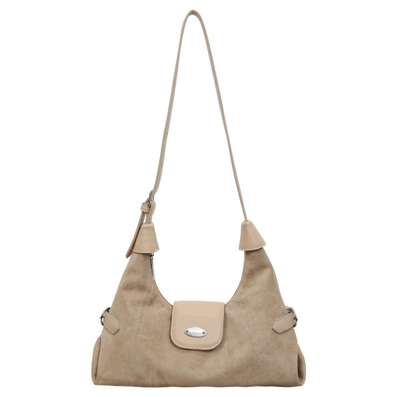 Stylish Suede Shoulder Bag Bowlift