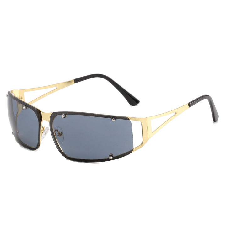 Women's fashionable sunglasses with futuristic design and exquisite metal frame Bowlift