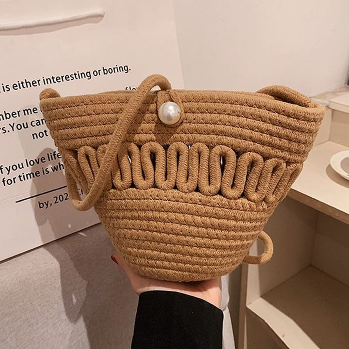Women’s Fashion Basket Bag with Unique Structure Bowlift