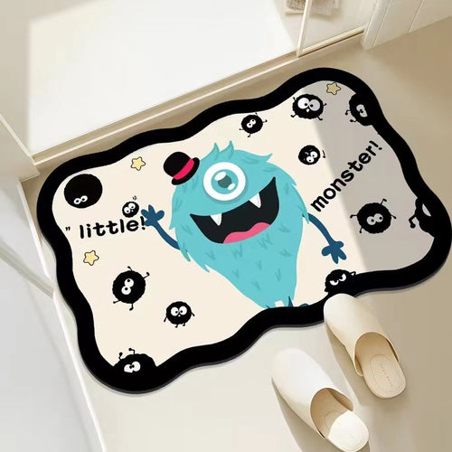 Playful Monster-Themed Bath Mat Bowlift