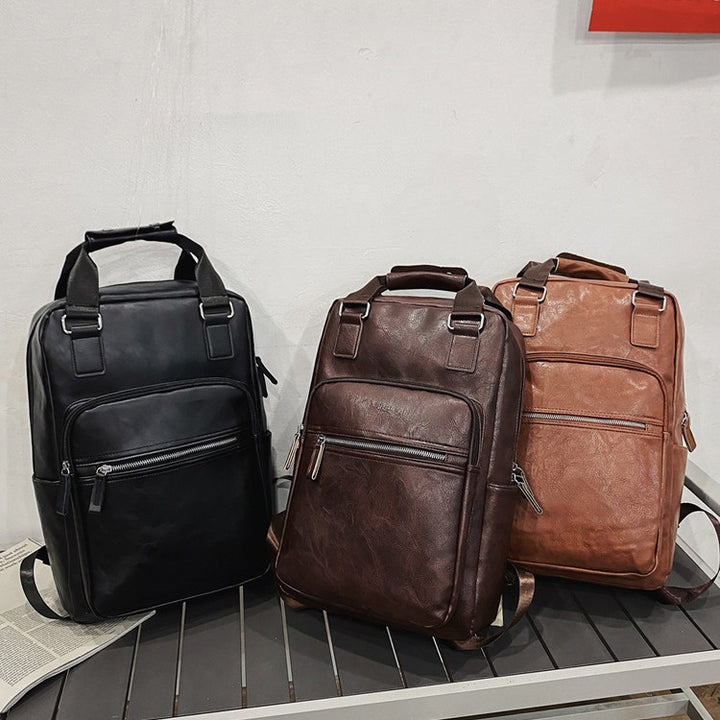 Elegant Backpack Made of High-Quality Leather Bowlift
