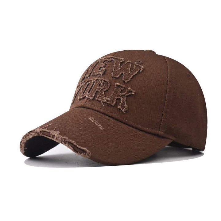 Women's Distressed Embroidered Baseball Cap Bowlift