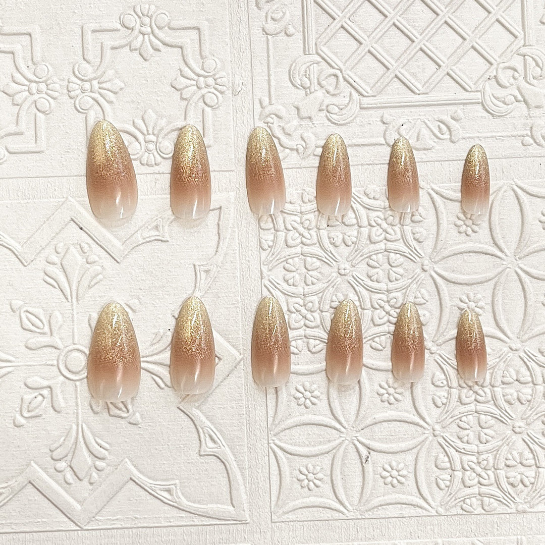 Premium Glitter Ombre Press-On Nails Bowlift