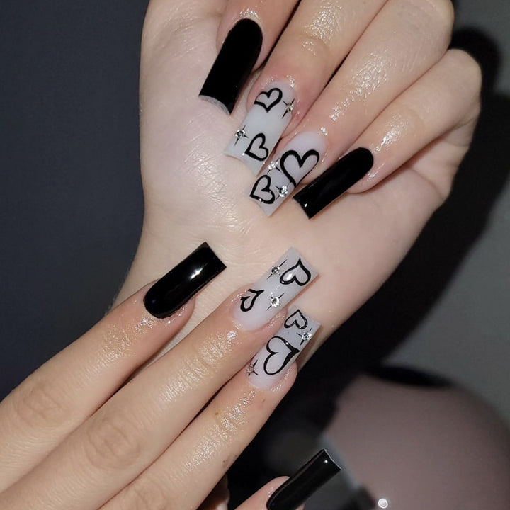 Artistic Heart Design Nail Art Bowlift