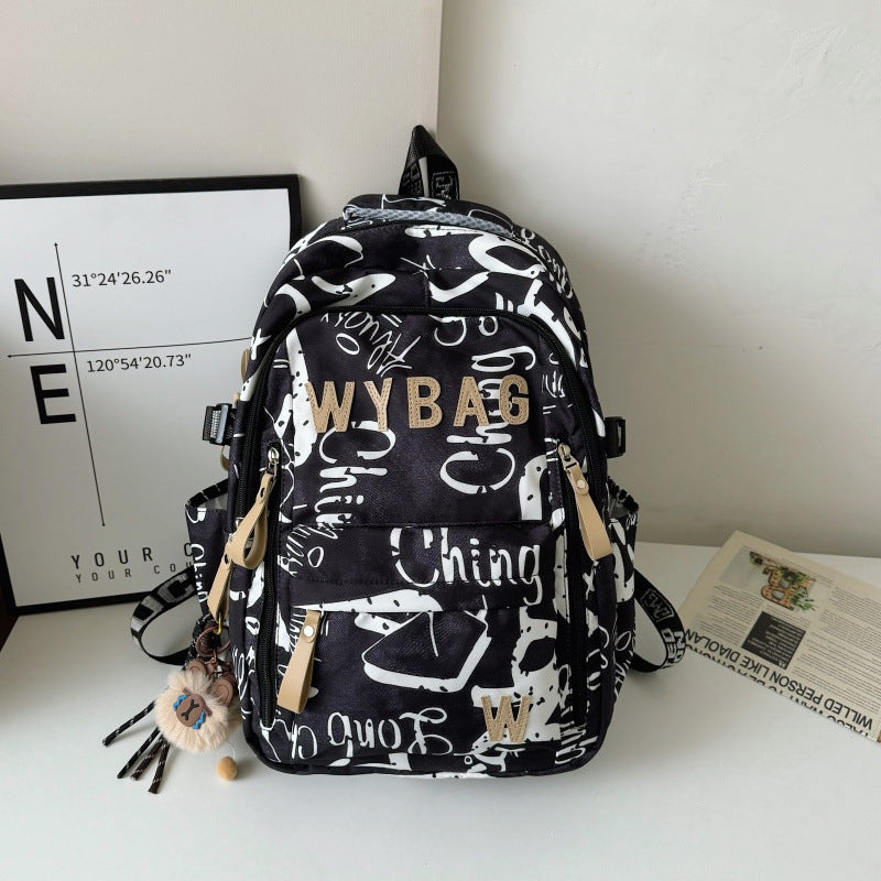 Stylish Graffiti Print Backpack