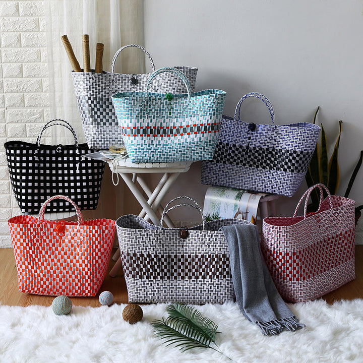 Large Capacity Woven Shopping Tote Bowlift
