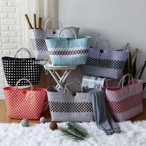 Large Capacity Woven Shopping Tote Bowlift