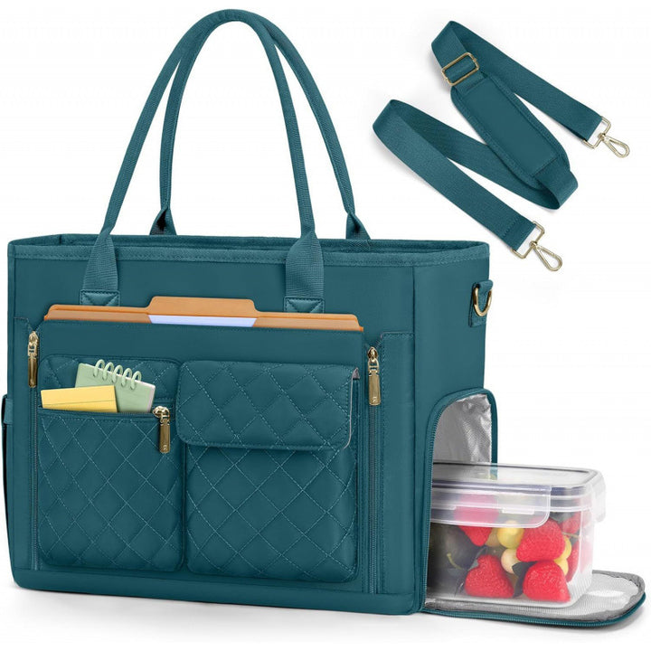 Multifunctional tote bag with structured interior layout and removable compartments Bowlift