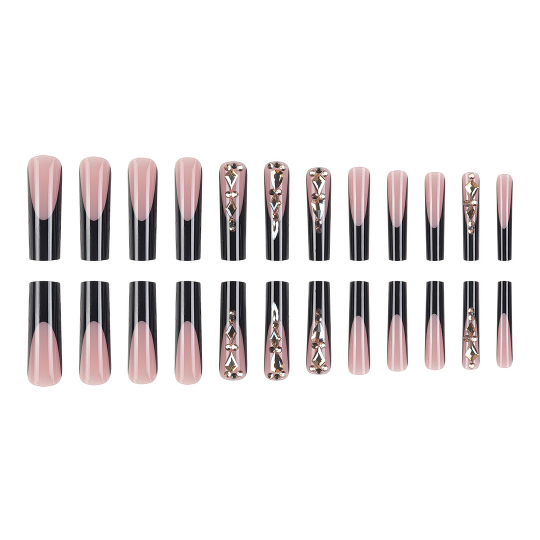 Glamorous Stiletto Press-On Nails with Rhinestone Accents Bowlift 1789085937