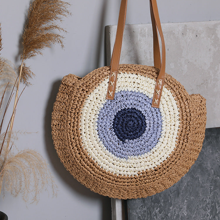 Round Basket Bag with Modern Design Bowlift