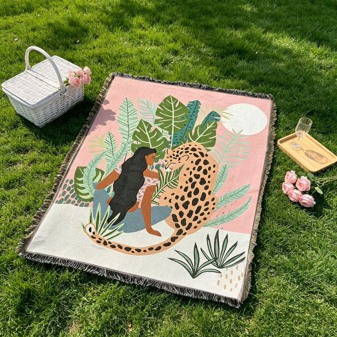 Nature-Inspired Artistic Throw Blanket