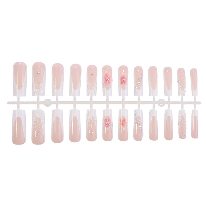 Artificial nail set with elegant flower and glamour decorations Bowlift