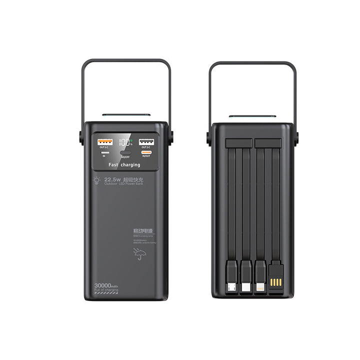 Portable power bank with LED lighting and fast charging function Bowlift