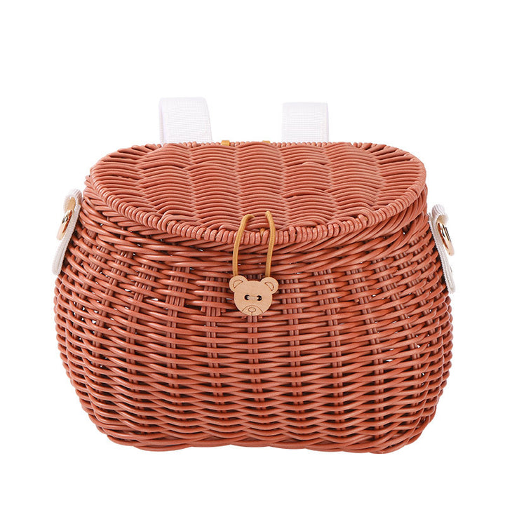 Cute Animal-Themed Woven Storage Basket Bowlift
