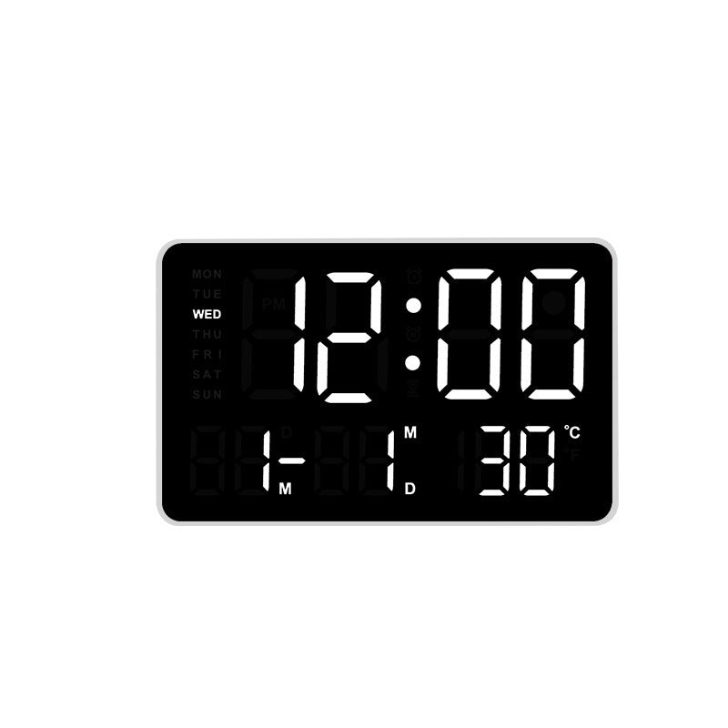 Digital Wall Clock with Temperature and Date Display Bowlift