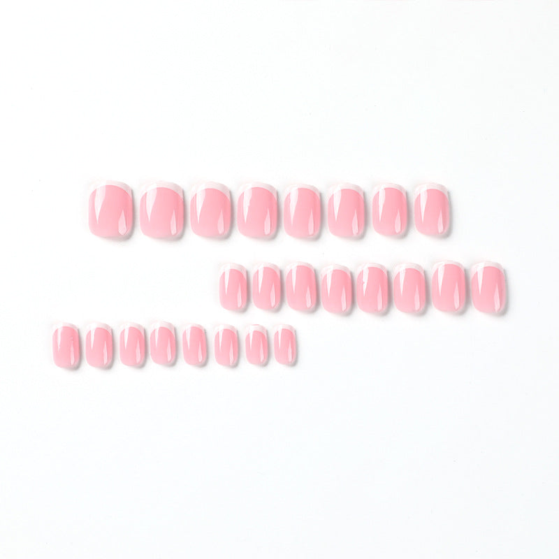 Artful nail extensions with classic French design Bowlift