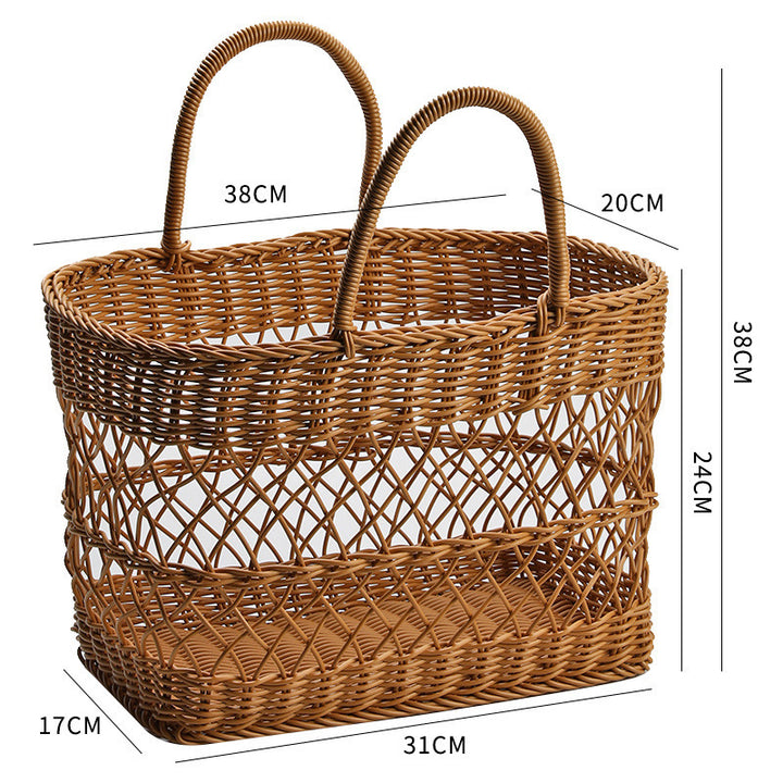 Handwoven Market Basket Bowlift
