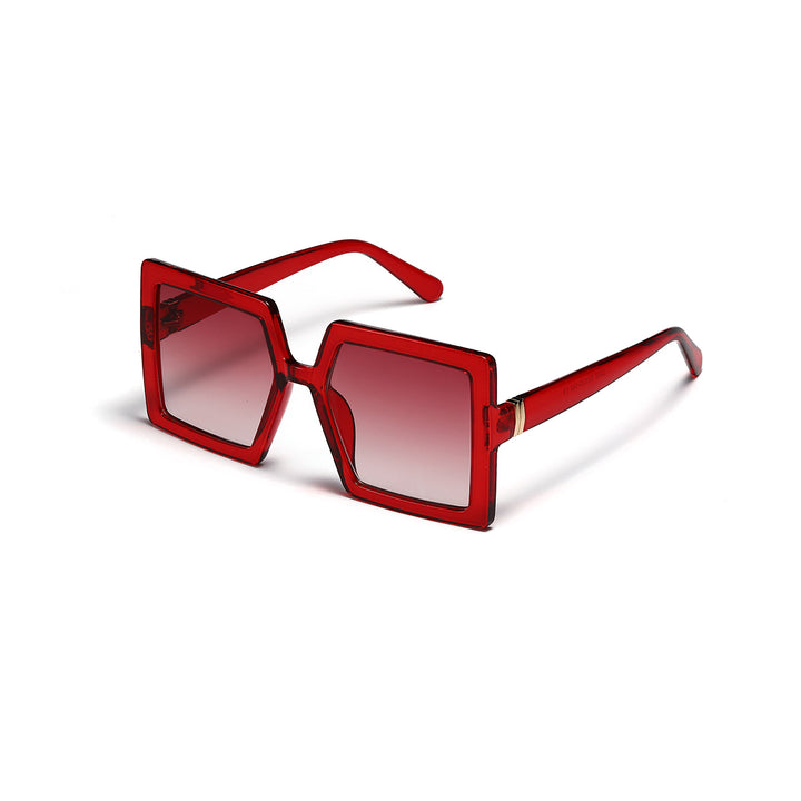Ladies geometric sunglasses with modern, wide frame Bowlift
